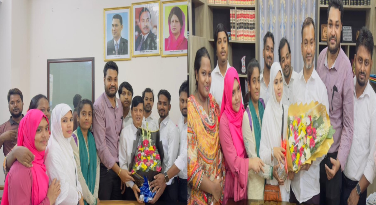না.গঞ্জ জেলা আইনজীবী সমিতির নবনির্বাচিত কমিটিকে শুভেচ্ছা জানালো আইন কলেজের শিক্ষার্থীরা