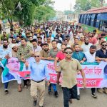 আওয়ামীলীগের অপপ্রচার ষড়যন্ত্রের প্রতিবাদে সজল-সাহেদের নেতৃত্বে বিশাল মিছিল 