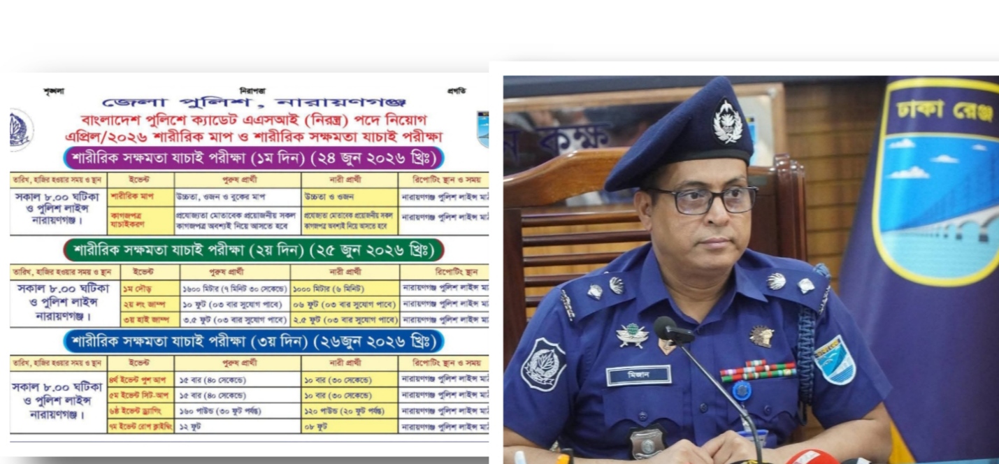 মেধা ও শৃঙ্খলাই পুলিশে নিয়োগের একমাত্র মানদণ্ড: প্রার্থীদের দালাল থেকে সতর্ক থাকার আহ্বান করেছেন এসপি মিজানুর রহমান মুন্সী