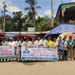 সোনারগাঁয়ে সাংবাদিকের নামে মিথ্যা মামলার প্রতিবাদে মানববন্ধন